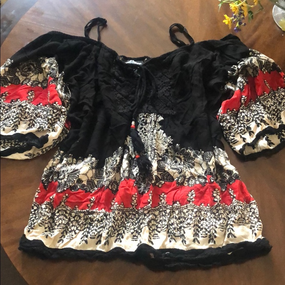 Woman’s off shoulder top